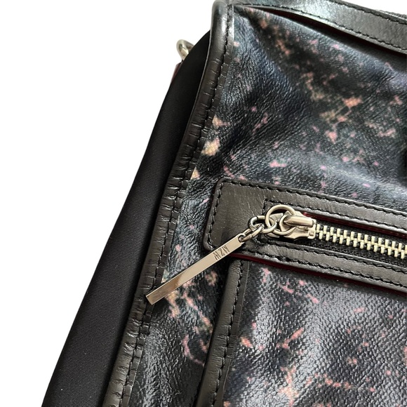 MZ Wallace Black Nylon Coated Canvas Satellite Britt Tote Bag - Picture 4 of 8